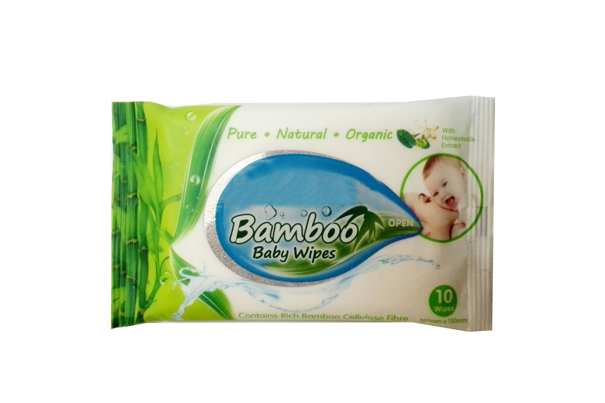 Bamboo baby wipes of 10pcs