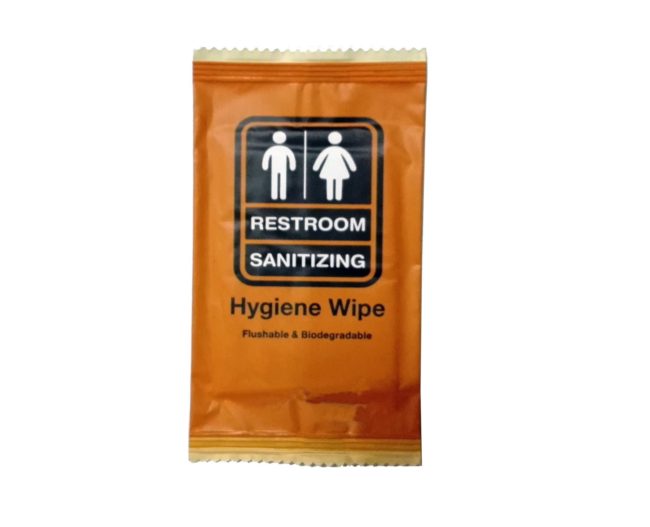 Restroom sanitizing hygiene flushalbe wipes