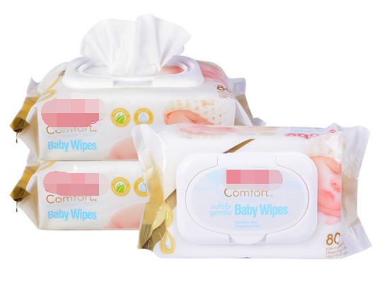 Natural Biodegradable Flushable baby wipes 80pcs