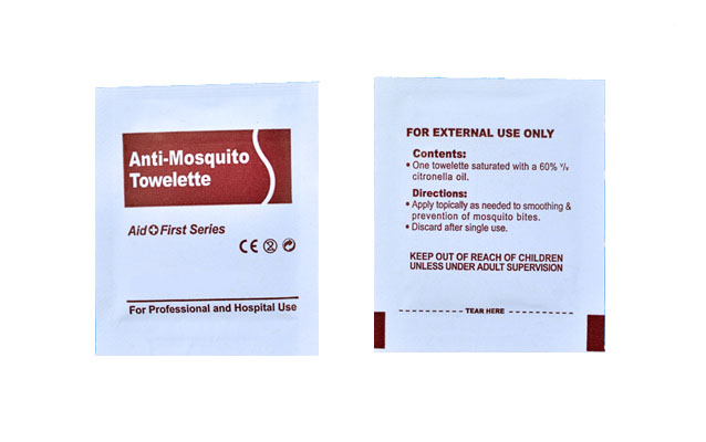Single Pack Mosquito Repellent Outdoor Wipes