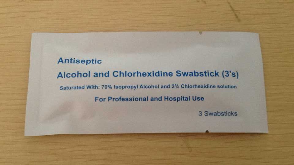 Medical swab IPA and CHG