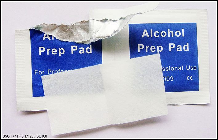 alcohol skin prep pads wipe