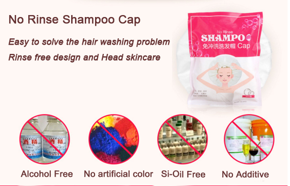 Rinse free shower bath cap
