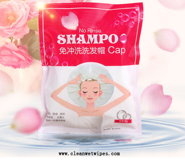 No rinse shampoo bath cap