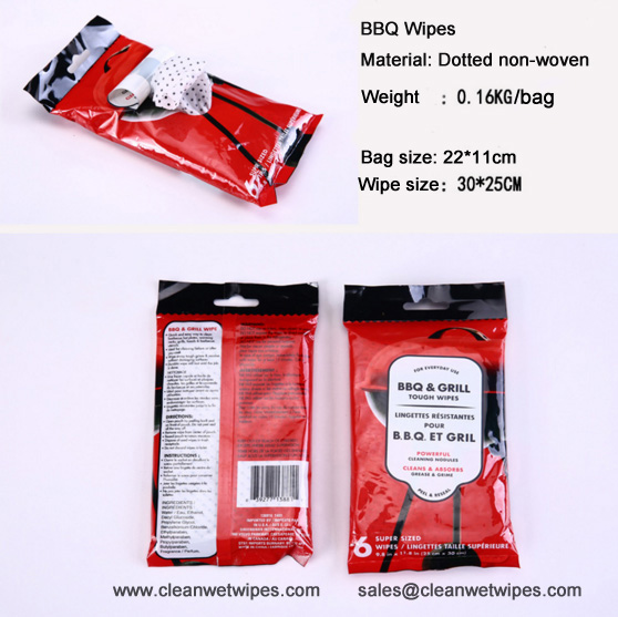 BBQ barbecue cleaning wet wipes