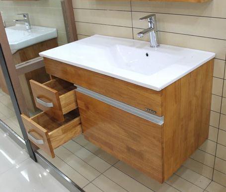 Wooden bathroom cabinet