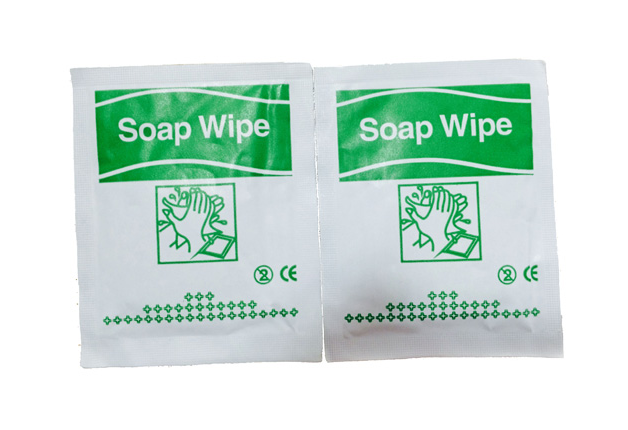 Single packed Soap wipes