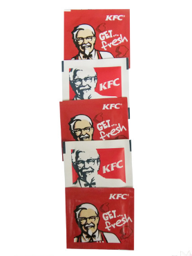 KFC restaurant moist towellette