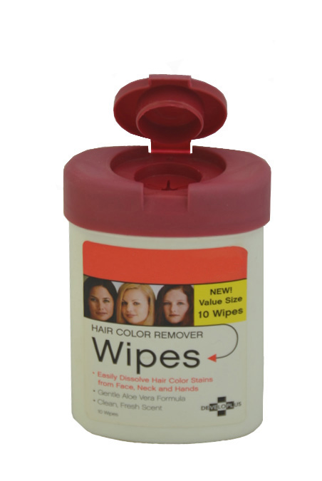 Hair dye remover wipes