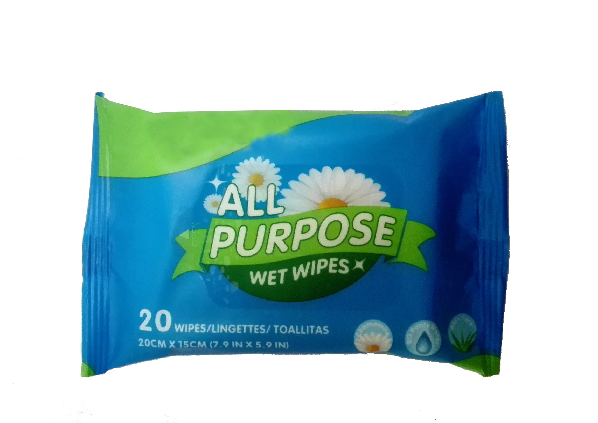Antibacterial Hygiene wipes with aloe vera