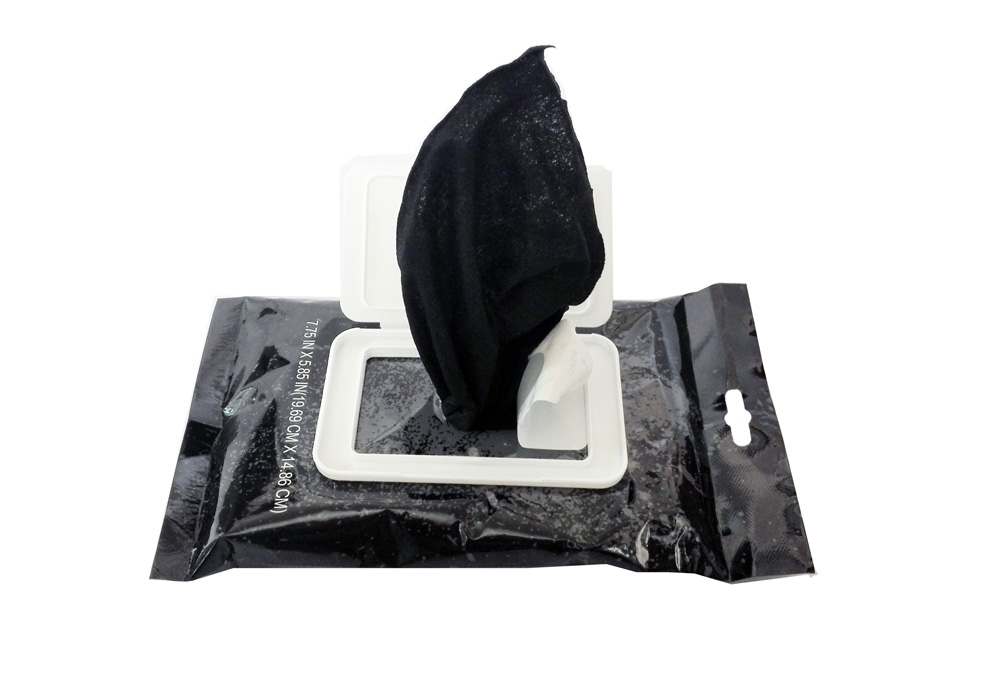 Black Cloth Cleansing Charcoal wet wipes 