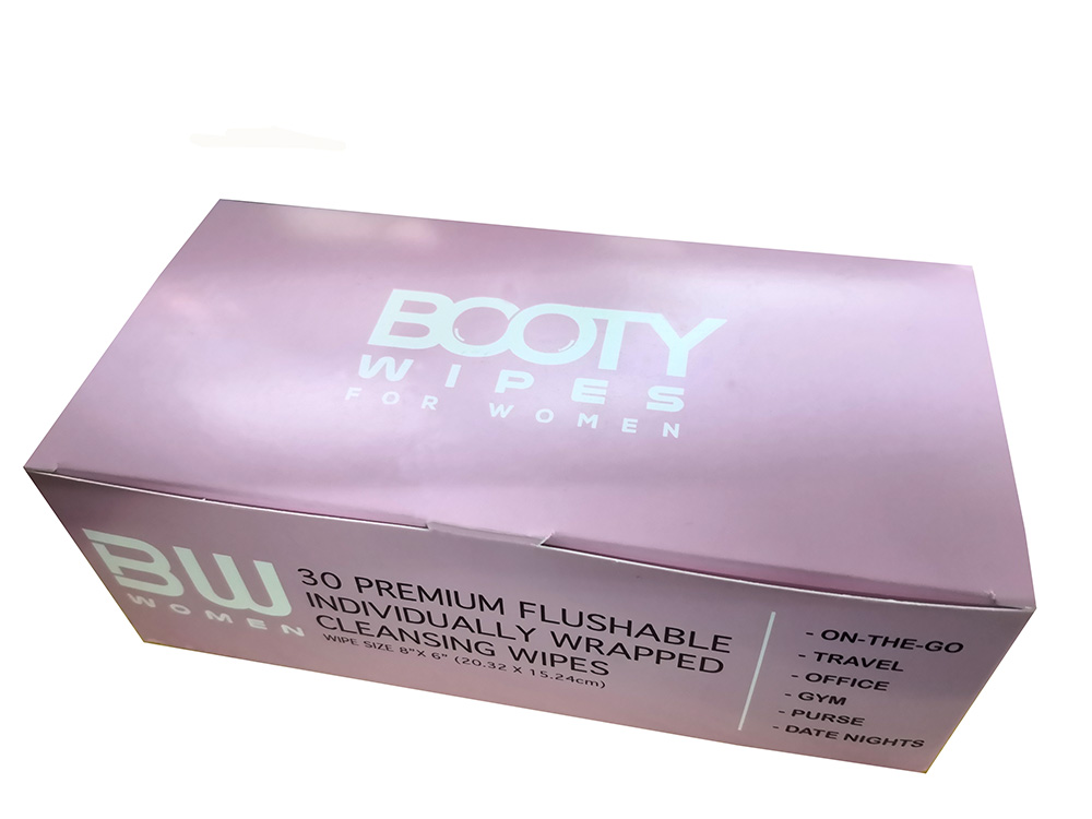 Booty wipes in box