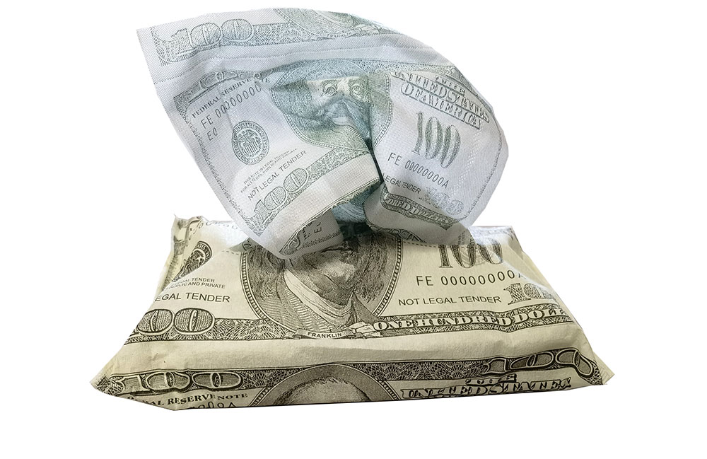 US dollar creative tissue