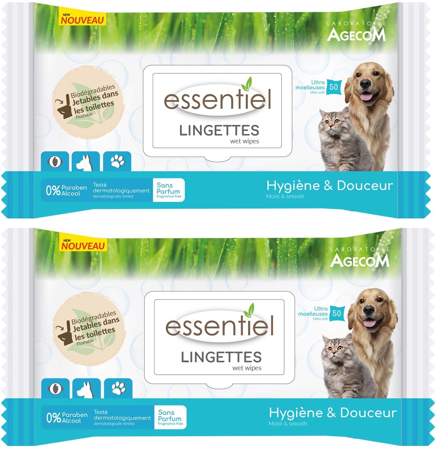 travel pack pet wipes for dog and cat