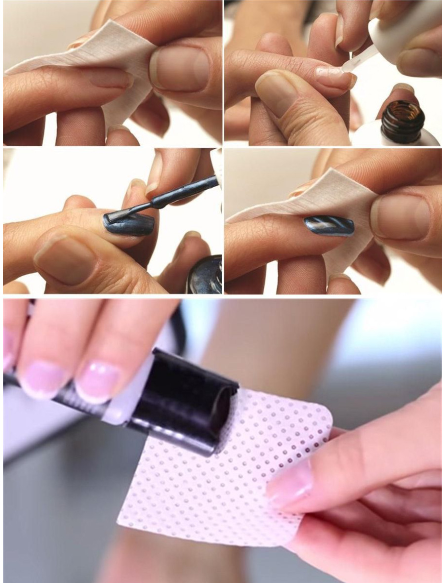 Nail polish wipes