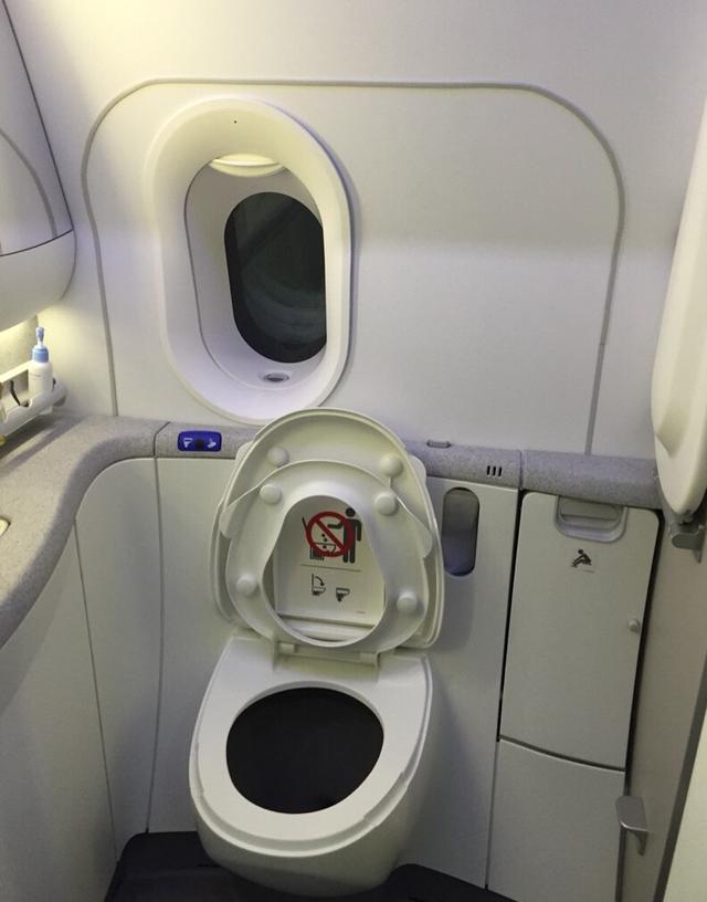 toilet on the plane