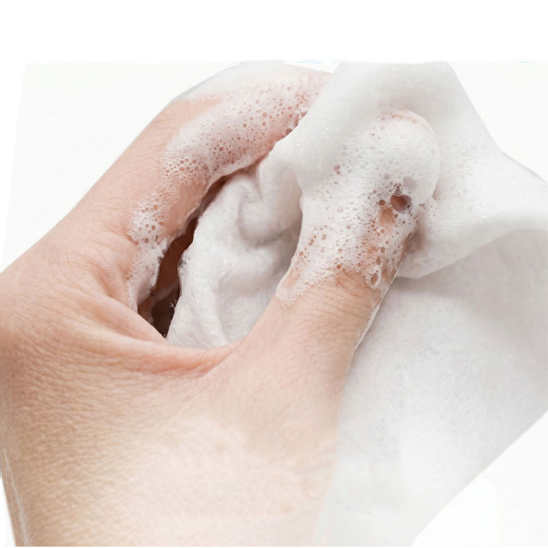 Rinse free soapy bath sponge wipes