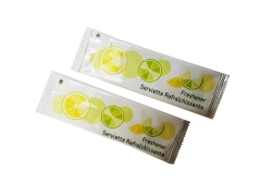 Handy Freshener Singe packed Lemon Wipes