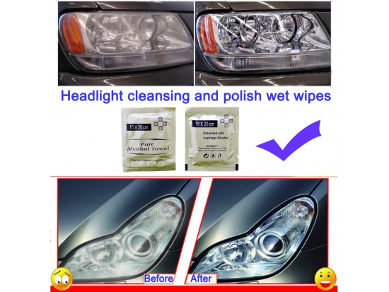 Headlight Cleansing and Polish Wet Wipes