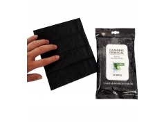 Black makeup remover wet wipes