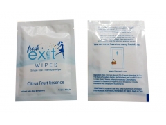 customs brand print single pack wipes