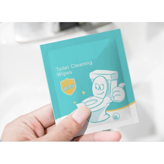Toilet scrubbing disinfecting wipes