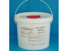 alcohol wipes in bucket